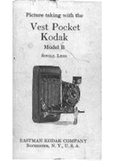 Kodak VestPocket Kodak manual. Camera Instructions.